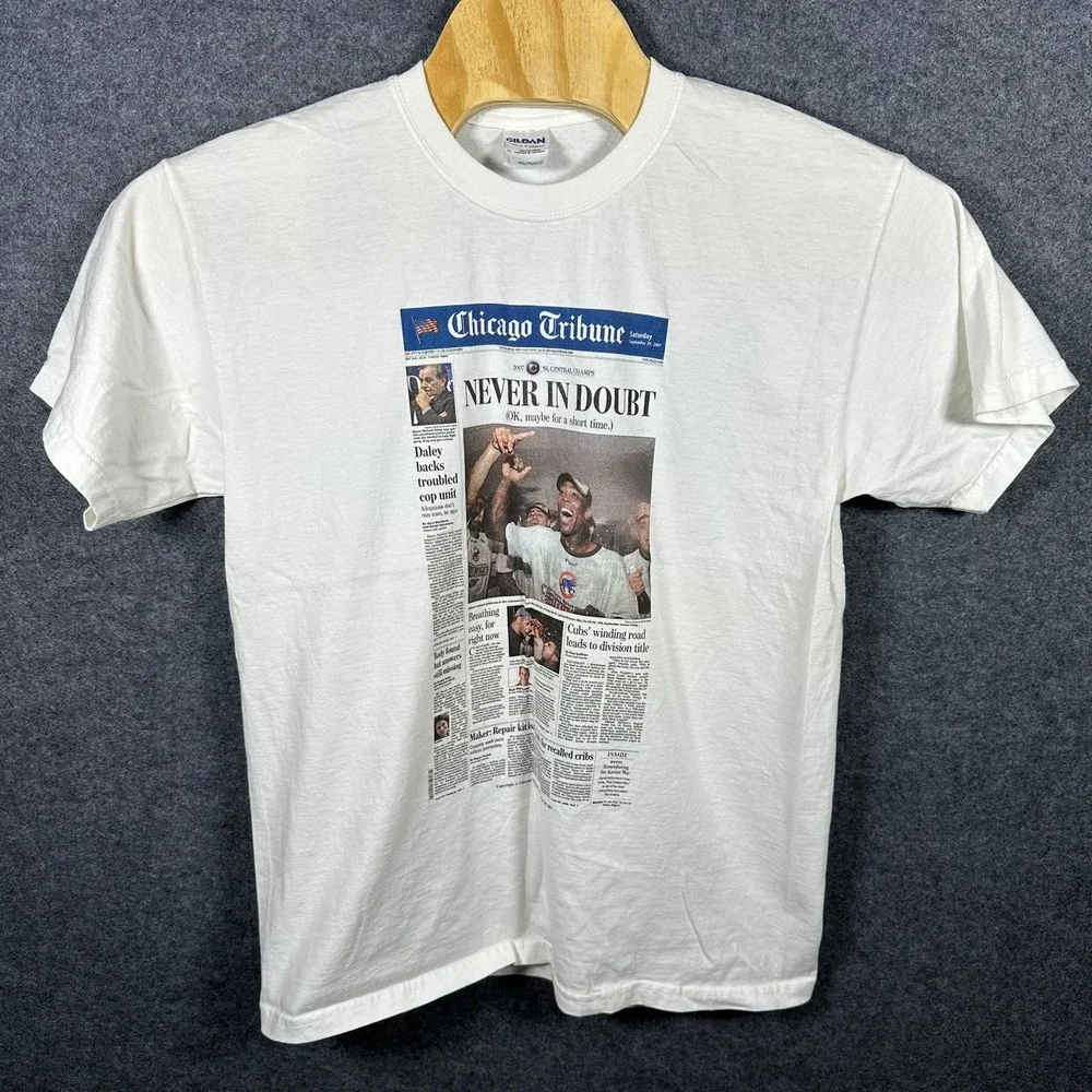 Chicago Cubs Soriano 2007 Chicago Tribune Newspaper T-Shirt L‎